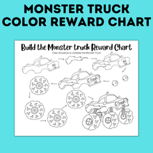 Load image into Gallery viewer, Monster Truck Reward Chart for Kids | Sticker Reward Chart | Reward Chart for Boys
