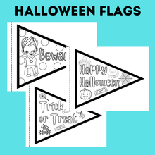 Load image into Gallery viewer, Coloring Halloween Flags for Kids
