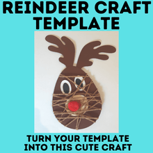 Load image into Gallery viewer, Rudolph the Red Nose Reindeer Craft Template | Christmas Craft | Reindeer Craft
