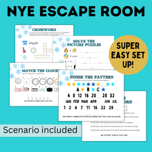 Load image into Gallery viewer, New Year&#39;s Eve Escape Room for Kids | New Year&#39;s Eve Game for Kids
