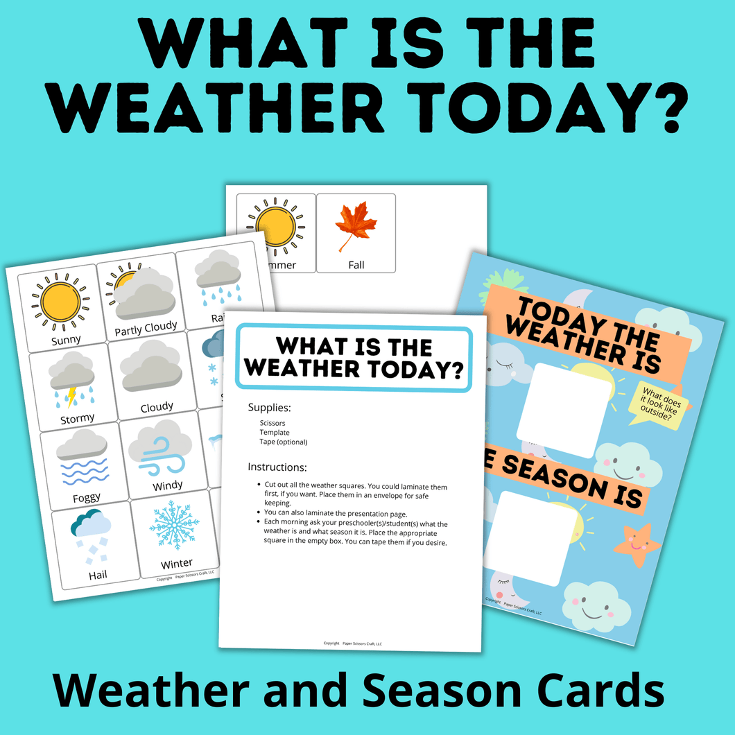 What is the weather today? | Preschool Weather Activity