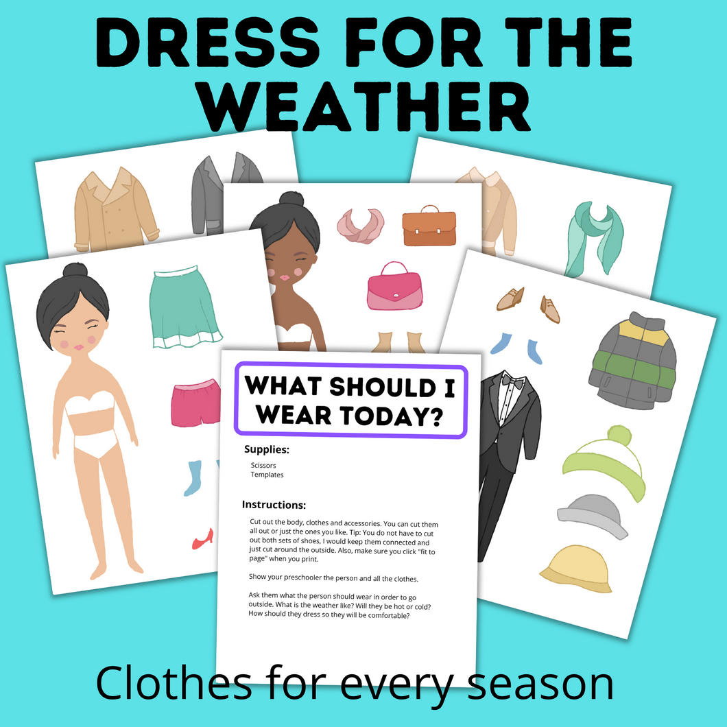 Dress for the Weather Activity for Preschoolers