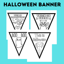 Load image into Gallery viewer, Halloween Coloring Banner for Kids
