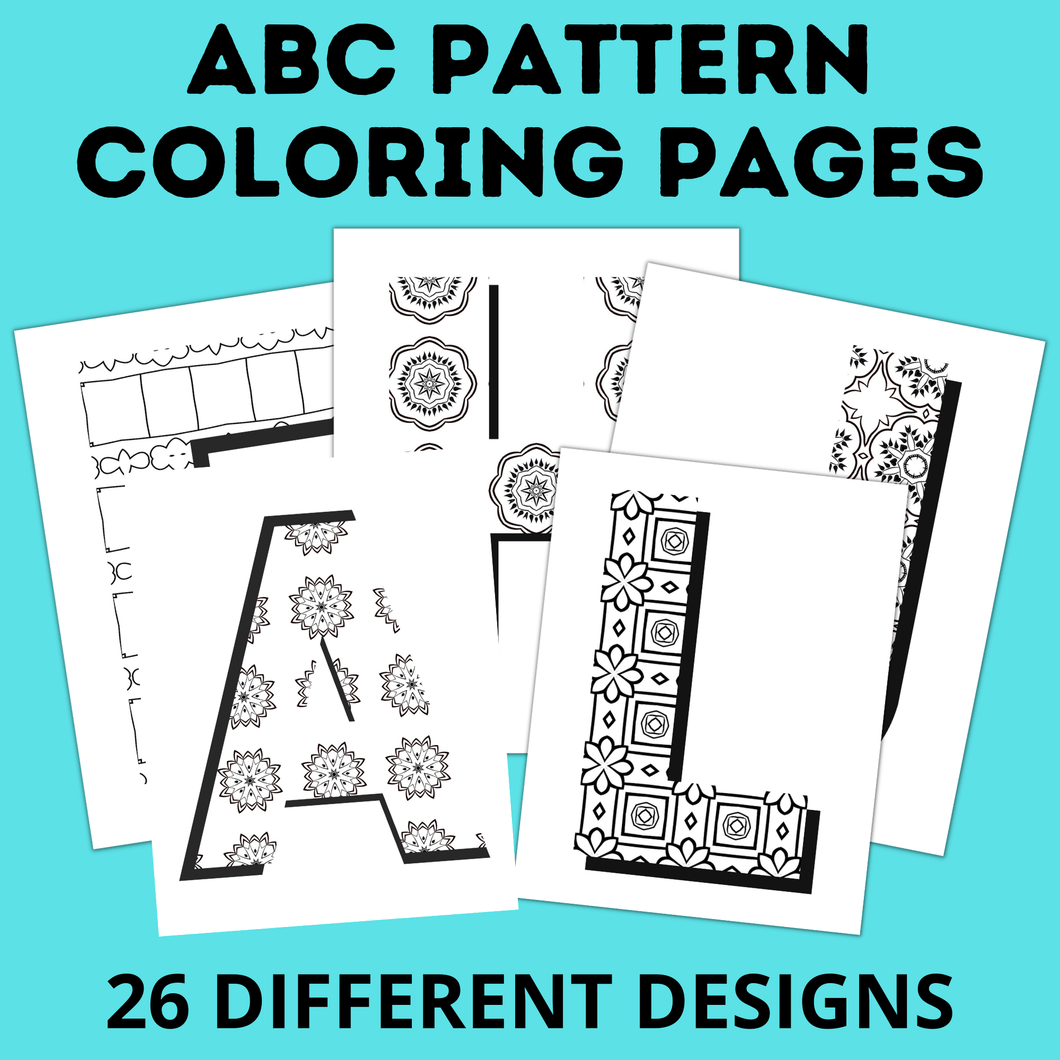 ABC Coloring Pages | ABC Geometric shape | Design Coloring Pages | Kids Coloring Pages