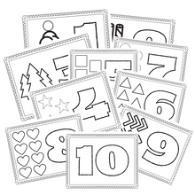 Load image into Gallery viewer, Play Doh Number and Shapes Placemats for Toddlers and Preschoolers
