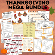 Load image into Gallery viewer, Thanksgiving Mega Activity and Game Bundle
