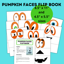 Load image into Gallery viewer, Pumpkin Face Flip Book for Kids and Toddlers for Halloween
