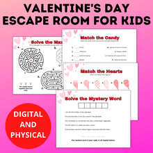 Load image into Gallery viewer, Valentine&#39;s Day Escape Room for Kids | Kids Games | Classroom Games | Party Games | Digital Escape Room | Classroom Party | Family Games
