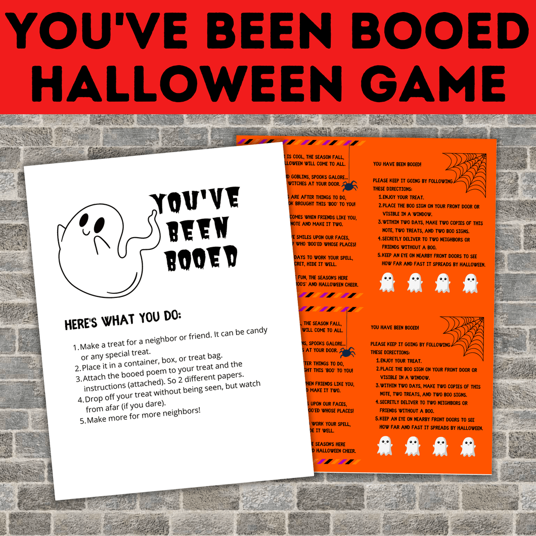 You've Been Booed | Halloween Activity | Family Activity