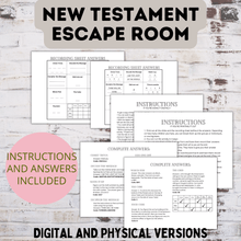 Load image into Gallery viewer, New Testament Escape Room for Youth | Youth Games | Classroom Games | Party Games | Digital Escape Room | Classroom Party | Family Games
