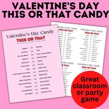 Load image into Gallery viewer, Valentine&#39;s Day This or That for Kids | Party Game | Kids Games
