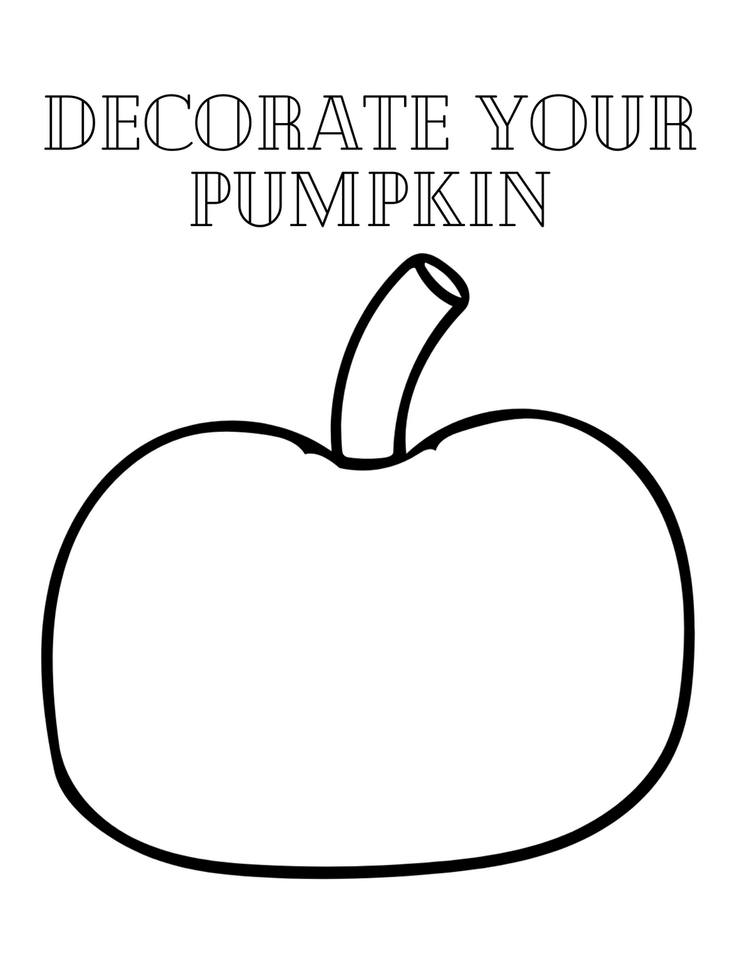 FREE Decorate Your Pumpkin Coloring Sheet