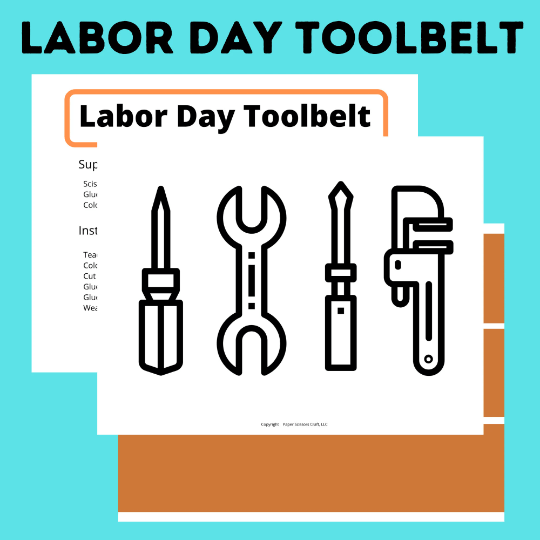 Labor Day Toolbelt Craft for Kids