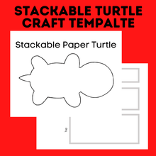 Load image into Gallery viewer, Stackable Turtle Craft Template
