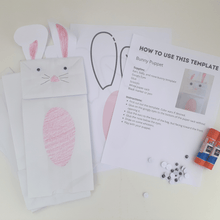 Load image into Gallery viewer, FREE Easter Bunny Puppet Template
