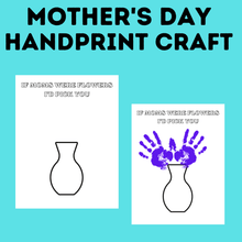 Load image into Gallery viewer, Mother&#39;s Day Handprint Craft for Kids
