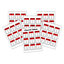 Load image into Gallery viewer, Church Taboo Card Game | Religious Card Game | Games for Church
